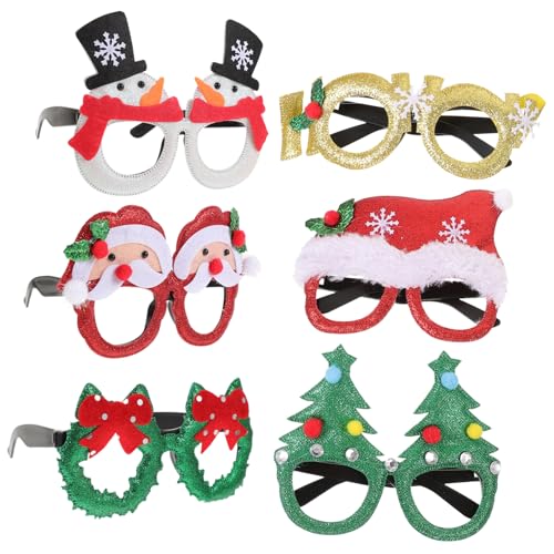 Milisten 6 Stück Weihnachtsbrillen Kinderpartyzubehör Gefälligkeiten für Weihnachtsfeiern weihnachtsfeier liefert Brillengestelle für die Feiertagsparty Brillengestell Dekoration Plastik Milisten 6 Stück Weihnachtsbrillen Kinderpartyzubehör Gefälligkeiten für Weihnachtsfeiern weihnachtsfeier liefert Brillengestelle für die Feiertagsparty Brillengestell Dekoration Plastik von Milisten