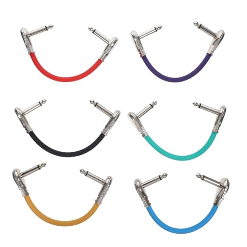Milisten 6 Teiliges Anschlusskabel Adapter Effekt Farbiger Stecker Gewickelt Beschichtet Instrumentenkabel Elektrische Daten Gitarre Multipack Kabel Patch Pedal Stromversorgung von Milisten