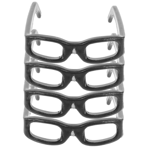 Milisten 60 Stück Mini-Brille Gemacht Kleine Schwarze Minibrille Puppengläser Zum Basteln Mädchen Puppenzubehör Sonnenbrillen Schüttgut Puppe Verkleiden Zubehör Winzig Rahmen Plastik Black von Milisten