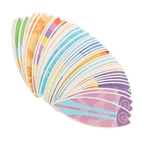 Milisten 60 Stück Surfboard Aufkleber Teile Hawaii Deko für Sommerfeste Kreative Scrapbook Sticker Einfache Anwendung für Surf Enthusiasten Bulletin Boards und Partys von Milisten