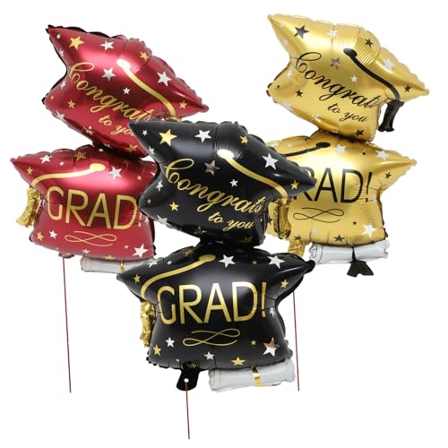Milisten 6Stücke Abschlussballons Und Folienballons Für Graduierungsfeiern Abschlussdekoration Party Jeder Farbe von Milisten