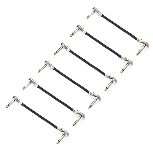 Milisten 6Stücke Instrumentenkabel Für Gitarre Bass Und Tastatur Flachstecker Lange Patchkabel Mit Doppelter Abschirmung Aus Sauerstofffreiem Für Effektpedale von Milisten