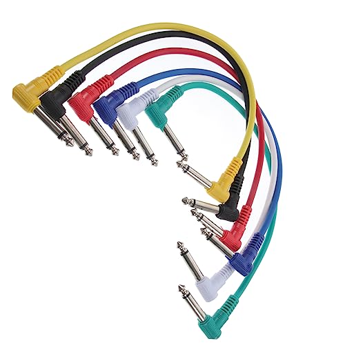 Milisten 6Stücke Teiliges Gitarren Patch Kabel Männlich Zu Männlich Rechtswinklig Und Langlebig Für Gitarre Und Effektgeräte Hülle Hochwertige von Milisten