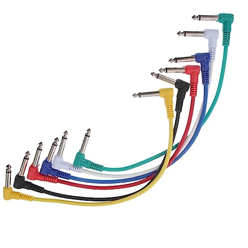 Milisten 6Stücke Teiliges Gitarreneffektkabel Abgewinkeltes Klinkenkabel für Gitarre Bass und Effektpedale Hochwertige Signaltransparenz von Milisten