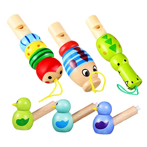 Milisten 6Stücke Tierförmige Pfeifen Spielzeugset Für Teiliges Lustiges Musikinstrument Leichte Und Pfeifenspielzeuge Verschiedenen Cartoon Designs von Milisten
