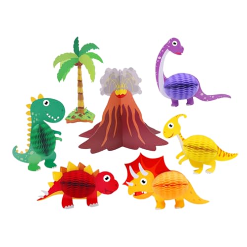 Milisten 7Stücke Teiliges Dinosaurier Waben Dekorationsset für Kindergeburtstage Niedliche Tischmittelstücke Partyzubehör mit Dinosaurier Motiven Vielseitige Dekoration für Fröhliche Feiern Milisten 7Stücke Teiliges Dinosaurier Waben Dekorationsset für Kindergeburtstage Niedliche Tischmittelstücke Partyzubehör mit Dinosaurier Motiven Vielseitige Dekoration für Fröhliche Feiern von Milisten