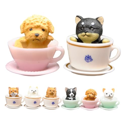 Milisten 8 Stück Katzenfiguren Heimdekoration Mini Hundefiguren Hund In Tasse Realistische Mini Katze Puppenhauszubehör Katzen Plüschtier Realistische Tierfiguren von Milisten