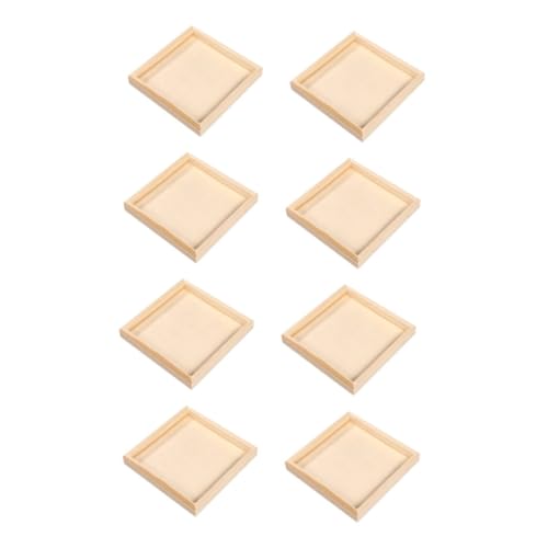 Milisten 8 Stück Teiliges Holz Puzzle Organizer Trays Stabile Aufbewahrung für Umweltfreundliche Glatte Oberfläche Praktische Sortierboxen ohne Puzzle Naturfarben von Milisten
