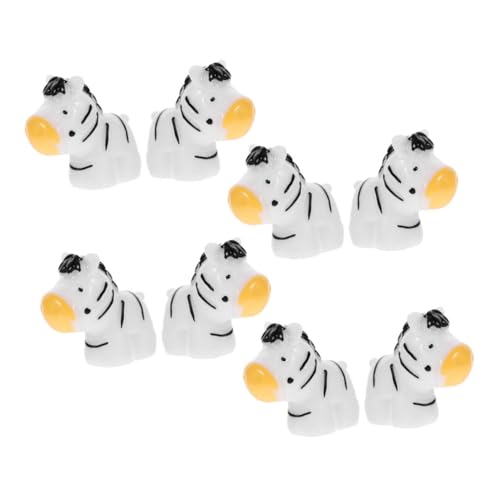 Milisten 8 Stück Teiliges Mini Zebra Dekorationsset aus Harz Detailreiche Miniatur Zebra Figuren für Mikrolandschaften und Tischdekoration für Sukkulenten und Kreative Arrangements von Milisten