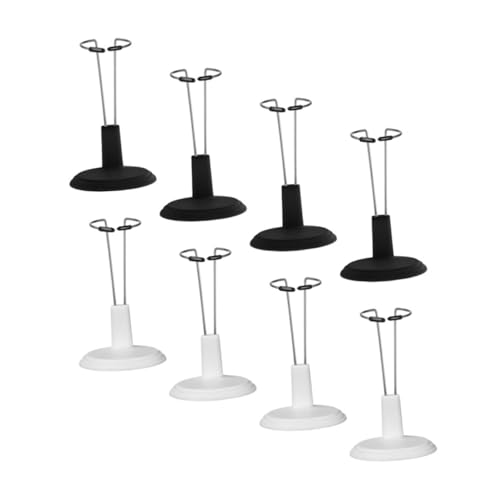 Milisten 8 Stück Teiliges Puppenständer Stabile Wiederverwendbare Doll Support Holder Schwarz und Weiß Vielseitig für Puppen Figuren Modelle zur Sicheren Präsentation und Aufbewahrung von Milisten