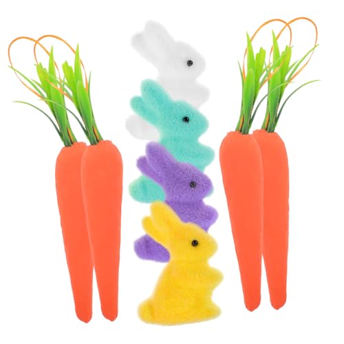 Milisten 8 Stück Teiliges Set Farbenfrohe Ostern Deko mit Flauschigen Hasen und Schaumkarotten Osterdekoration für Partys Fotorequisiten Milisten 8 Stück Teiliges Set Farbenfrohe Ostern Deko mit Flauschigen Hasen und Schaumkarotten Osterdekoration für Partys Fotorequisiten von Milisten