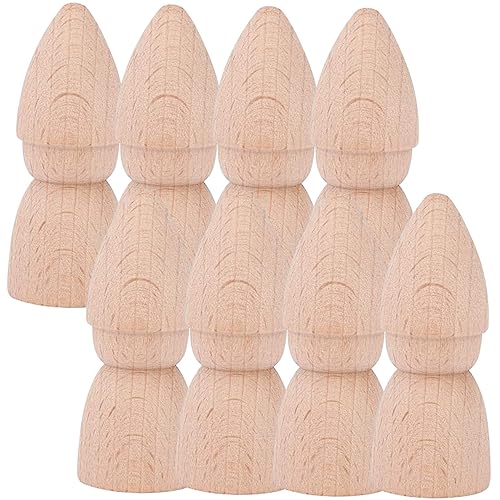 Milisten 8 Stück Teiliges Unbemalte Holzpuppen zum Selbstgestalten Naturbelassene Holzwaren für DIY Bastelprojekte Vielseitige Holzfiguren für Sandtisch und Heimdekoration von Milisten