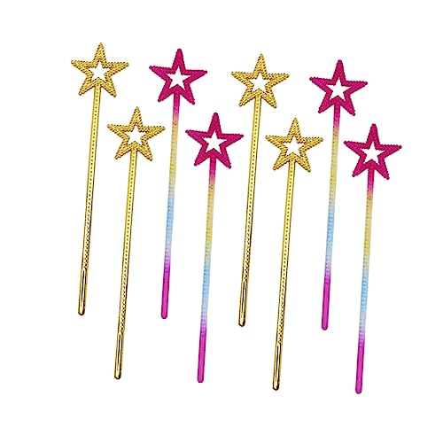 Milisten 8 Stück Teiliges von Feenstäben im Sternformat Glitzernde Zauberstäbe für Geburtstagsfeiern Halloween und Cosplay Dekoration Gold Regenbogenfarben Milisten 8 Stück Teiliges von Feenstäben im Sternformat Glitzernde Zauberstäbe für Geburtstagsfeiern Halloween und Cosplay Dekoration Gold Regenbogenfarben von Milisten