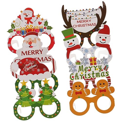 Milisten 8Stücke Weihnachtsbrillen Aus Papier Lustige Partybrillen Für Erwachsene Kreative Kostüm Accessoires Für Festliche Anlässe Und Weihnachtsfeiern Dekoration Für Partys Milisten 8Stücke Weihnachtsbrillen Aus Papier Lustige Partybrillen Für Erwachsene Kreative Kostüm Accessoires Für Festliche Anlässe Und Weihnachtsfeiern Dekoration Für Partys von Milisten