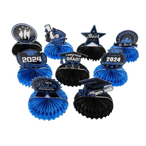 Milisten 9 Stück Teiliges Graduation Party Honeycomb Blauer Tischmittelpunkt für Abschlussfeiern Kreative Papierdekoration für Unvergessliche Partys Einfach zu Verwenden und Leicht zu Milisten 9 Stück Teiliges Graduation Party Honeycomb Blauer Tischmittelpunkt für Abschlussfeiern Kreative Papierdekoration für Unvergessliche Partys Einfach zu Verwenden und Leicht zu von Milisten