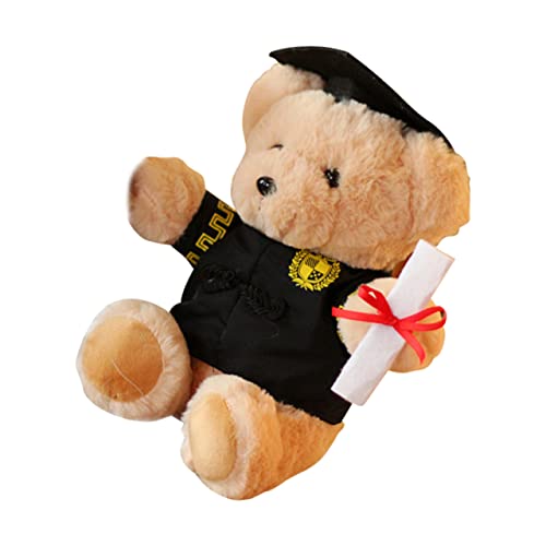 Milisten Arzt Hut Puppe Schlafzimmer niedliche plüschtiere weinachts Present Ideas Abschluss Bär ausgestopftes Tierspielzeug Plüschpuppe Bär Plüschstoffe Khaki von Milisten