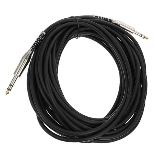Milisten Audioleitung Gitarrenkabel Instrumente Bassgitarre Musical Stereokabel Patchkabel Gitarre Lautsprecherkabel Gitarre Audiokabel Für Gitarre Bass-audiokabel Umweltschutz-pvc Schwarz von Milisten
