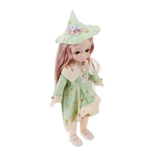 Milisten Bjd Puppe mit Bohemian Stil Gelenkpuppe Kleidung Schuhen und Hut für Kreative Spielmöglichkeiten Süße Modepuppe für Mädchen und Sammler von Milisten
