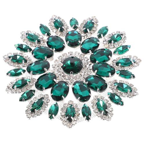 Milisten Blumen-Strass-Applikationen Zum Aufbügeln Perlen-Kristall-Patches Glänzender Strass-Aufkleber Für Hochzeit Brautparty Kleid Jeans Schuhe Hüte Jacken Taschen Kleidung von Milisten