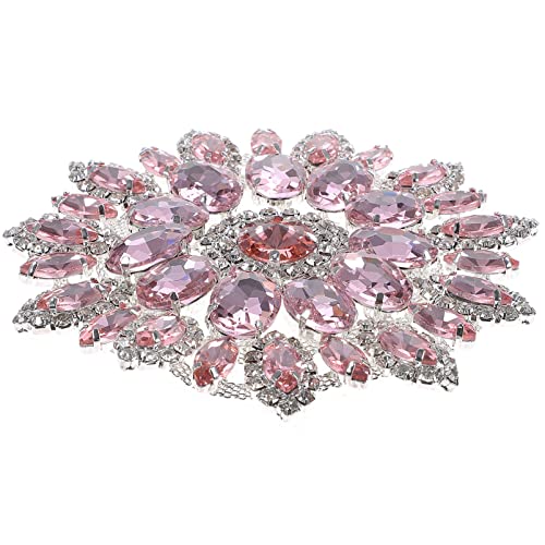 Milisten Blumen-Strass-Applikationen Zum Aufbügeln Perlen-Kristall-Patches Glänzender Strass-Aufkleber Für Hochzeit Brautparty Kleid Jeans Schuhe Hüte Jacken Taschen Kleidung von Milisten