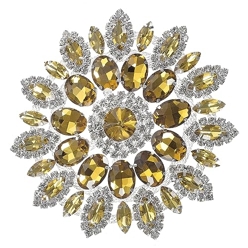 Milisten Blumen-Strass-Applikationen Zum Aufbügeln Perlen-Kristall-Patches Glänzender Strass-Aufkleber Für Hochzeit Brautparty Kleid Jeans Schuhe Hüte Jacken Taschen Kleidung von Milisten
