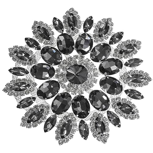 Milisten Blumen-Strass-Applikationen Zum Aufbügeln Perlen-Kristall-Patches Glänzender Strass-Aufkleber Für Hochzeit Brautparty Kleid Jeans Schuhe Hüte Jacken Taschen Kleidung von Milisten