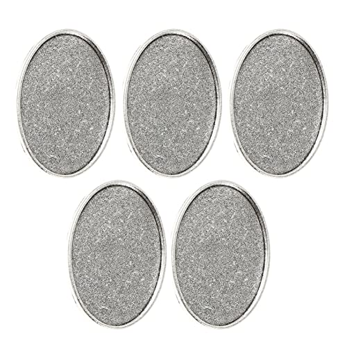 Milisten Cabochon-Broschenfassung, runde Broschen-Verschlüsse, Pin-Scheibe, Basis-Pad, Lünette, blanko, Cabochon-Tabletts für Bastelarbeiten, Schmuckherstellung, Zubehör, 25 mm (Antik-Silber) von Milisten