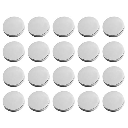 Damenmantel, 30 Stück, Metallknöpfe, flache Knöpfe, männliche Jacke, Knopf, Hemd, Anzug, Hose, Knopf, runde Nähknöpfe für DIY, Handwerk, Sport, Mantel, Uniform (Silber, 20 mm), -Dekor von Milisten