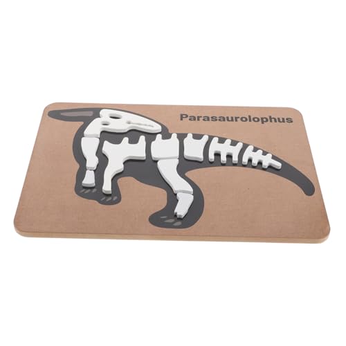 Milisten Dinosaurier Fossil Puzzle Kleinkindspielzeug Sensoriktisch Unbehandeltes Holz Dinosaurierstamm Dinosaurierspielzeug Dinosaurier Puzzle Dinosaurier Ornamente Für Dino von Milisten