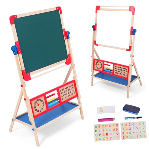 Milisten Doppelseitige Staffelei aus Holz Großes Whiteboard und Kreidetafel Faltbar Vielseitig Nutzbar für Malen Schreiben und Notizen Sicher und Stabil für Jungen und Mädchen Milisten Doppelseitige Staffelei aus Holz Großes Whiteboard und Kreidetafel Faltbar Vielseitig Nutzbar für Malen Schreiben und Notizen Sicher und Stabil für Jungen und Mädchen von Milisten