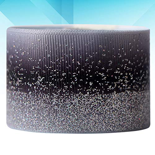 Milisten Weißes Band, Drahtband, 4. 5 Glitzer-Geschenkband, Ripsband, Bastelband, Verpackungsband für Hochzeit, DIY, Handwerk, 38 mm, schwarzes Geschenkband, Geschenkband Milisten Weißes Band, Drahtband, 4. 5 Glitzer-Geschenkband, Ripsband, Bastelband, Verpackungsband für Hochzeit, DIY, Handwerk, 38 mm, schwarzes Geschenkband, Geschenkband von Milisten