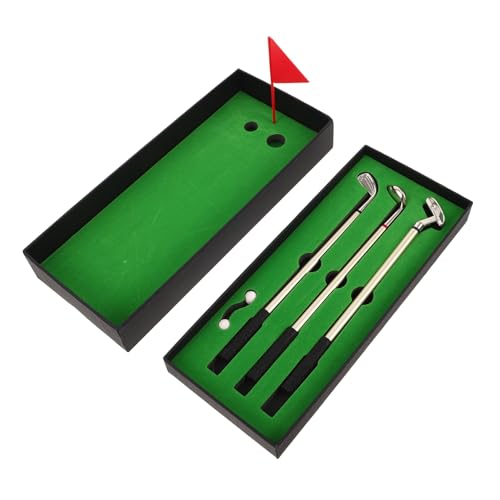 Milisten Golf Pen Set Mini Golfclub Kugelschreiber mit Flagge und Ball im Etui Kreative Schreibtisch Golfdekoration Tragbares Golf Desktop Zubehör Stilvolles für Männer und Büro Milisten Golf Pen Set Mini Golfclub Kugelschreiber mit Flagge und Ball im Etui Kreative Schreibtisch Golfdekoration Tragbares Golf Desktop Zubehör Stilvolles für Männer und Büro von Milisten