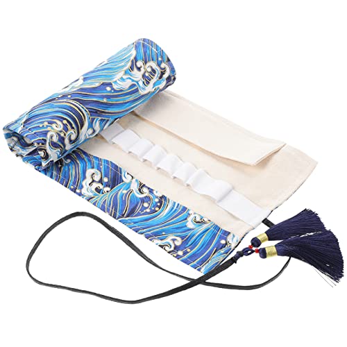 Milisten Häkelnadel-Etui zum Aufrollen, Taschenhalter, Faltbare Strickaufbewahrungstasche, Bleistifthalter, Häkelnadeln, Organizer für Häkelzubehör, Blau Milisten Häkelnadel-Etui zum Aufrollen, Taschenhalter, Faltbare Strickaufbewahrungstasche, Bleistifthalter, Häkelnadeln, Organizer für Häkelzubehör, Blau von Milisten
