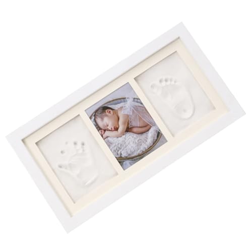 Milisten Hand und Fußabdruck Bilderrahmen Holz Kreativer Fotohalter für Zuhause Dekorativ für Schlafzimmer und Wohnzimmer Weißer Weißes Stempelkissen Milisten Hand und Fußabdruck Bilderrahmen Holz Kreativer Fotohalter für Zuhause Dekorativ für Schlafzimmer und Wohnzimmer Weißer Weißes Stempelkissen von Milisten