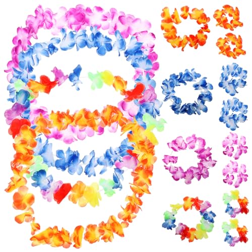 Milisten Hawaii Party Blumenkronen Teilig mit Armbändern und Stirnbändern aus Weichem Stoff für Tropische Dekorationen für Strandparty Geburtstag Hochzeit und Festival Milisten Hawaii Party Blumenkronen Teilig mit Armbändern und Stirnbändern aus Weichem Stoff für Tropische Dekorationen für Strandparty Geburtstag Hochzeit und Festival von Milisten
