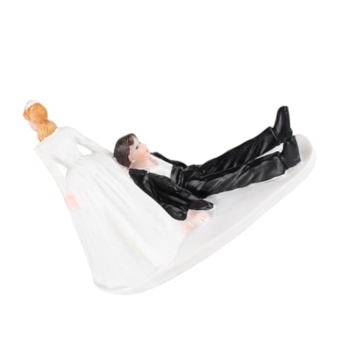 Milisten Hochzeitstortenaufsatz Multifunktionale Brautpaarfigur Lustige Statue für Dekoration für Einzigartige Kuchendeko für Unvergessliche Feiern von Milisten