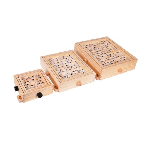 Milisten Holzperlen Labyrinth Puzzle für Lernspielzeug Problemlösungsfähigkeiten und Sicheres und Langlebiges Holzmaterial für Jungen und Mädchen von Milisten