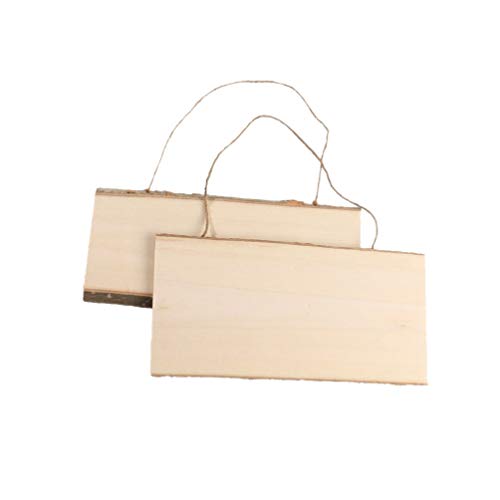 Milisten Holzschild zum Aufhängen, unlackiert, blanko, zum Aufhängen, für Türen, Bauernhaus, Wandkunst mit Seil zum Bemalen, Schreiben, Basteln, 2 Stück Milisten Holzschild zum Aufhängen, unlackiert, blanko, zum Aufhängen, für Türen, Bauernhaus, Wandkunst mit Seil zum Bemalen, Schreiben, Basteln, 2 Stück von Milisten