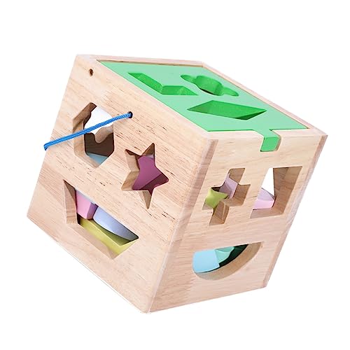 Milisten Holzspielzeug Geometrische Formen Sortierbox Buntes Lernspielzeug zur Früherziehung Hand Auge Koordination Jungen Mädchen Pädagogisches Bauklötze aus Umweltfreundlichem Holz von Milisten