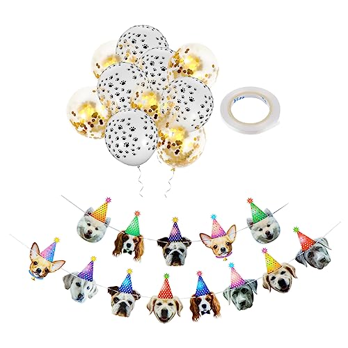 Milisten Hundethemen Partyballon Banner Set Dekorative Hundegeburtstagsfeier mit Bunten Pfotenmotiven für Foto Requisiten und Feierlichkeiten Drinnen und Draußen Milisten Hundethemen Partyballon Banner Set Dekorative Hundegeburtstagsfeier mit Bunten Pfotenmotiven für Foto Requisiten und Feierlichkeiten Drinnen und Draußen von Milisten
