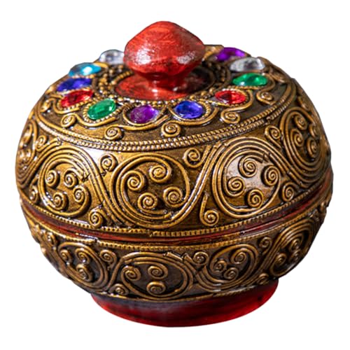 Milisten Kasten Handgefertigte Schmuckschatulle Aus Glas Schatzkiste Antikes Schmuckkästchen Vintage-schmuckkästchen Antike Schmuckschatulle Schreibtisch Thailand Hölzern von Milisten