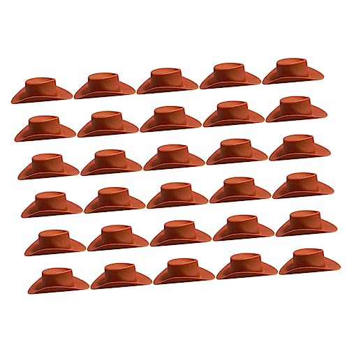 Milisten Kleiner Cowboyhut 30 Stücke für Kuchen Party Deko Miniaturhüte Puppenhut Western Hut Dekoration für Partys und Basteln von Milisten