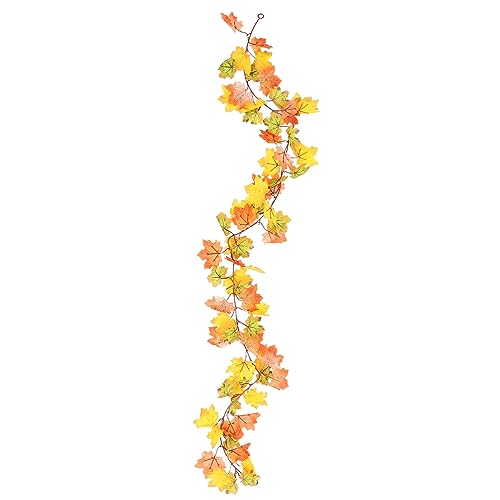 Milisten Künstliche Ahornblatt Girlande Herbstliche Wanddekoration für Wohnzimmer Schlafzimmer und Feiern Langlebige und Realistische Herbstvine für Thanksgiving und Halloween Milisten Künstliche Ahornblatt Girlande Herbstliche Wanddekoration für Wohnzimmer Schlafzimmer und Feiern Langlebige und Realistische Herbstvine für Thanksgiving und Halloween von Milisten