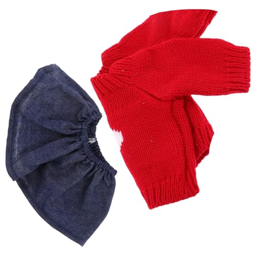 Milisten Kuschelige Bunny Plüschspielzeug Kleidung Lustiges Rotes Herz Sweater Outfit für Zubehör für Puppen Fördert Kreatives Spiel und Fantasie von Milisten