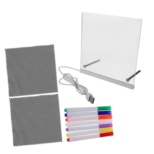 Milisten Leuchtendes Transparentes Zeichenbrett für Bunten Stiften Wiederbeschreibbares Led-memo-board Fluoreszierendes DIY Schreibbrett zum Nachzeichnen und Kreativen Malen Milisten Leuchtendes Transparentes Zeichenbrett für Bunten Stiften Wiederbeschreibbares Led-memo-board Fluoreszierendes DIY Schreibbrett zum Nachzeichnen und Kreativen Malen von Milisten