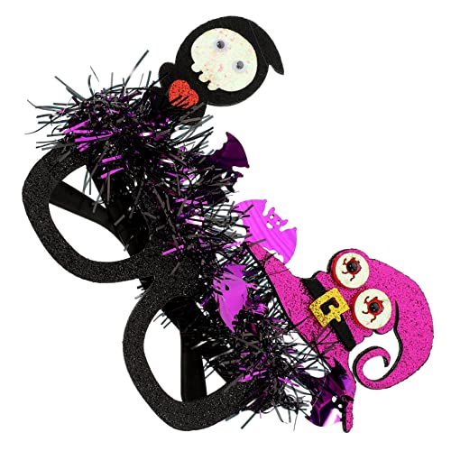 Milisten Lustige Halloween Partybrille Unisex Kreativ Kostümaccessoire mit Skelett Hexenhut Fledermaus Leicht und Einheitsgröße für Fotospaß bei Kostüm und Themenpartys von Milisten