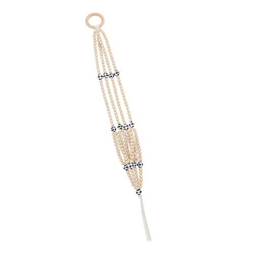 Milisten Macrame Pflanzenhänger Holzperlen Wanddeko für Blumentöpfe Vielseitiger Hängetopf für Wohnräume Indoor und Outdoor Nutzung von Milisten