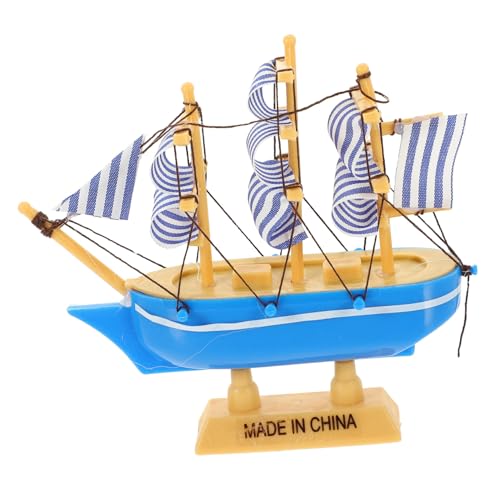 Milisten Mediterranes Segelboot Modell Tischdeko für Feiern und Zuhause Einzigartiges Holzboot Ornament Realistische Details Geschenkidee für Segler von Milisten