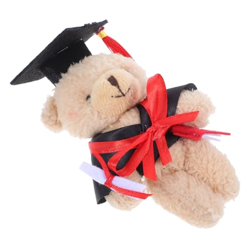 Milisten Mini-Abschlussbär deko Mädchen Highschool-Abschlussbär Kuscheltier Abschluss begünstigt Abschluss ausgestopfte Bären Plüsch Diplom-Puppe Taschenbär Plüschstoffe Braun von Milisten