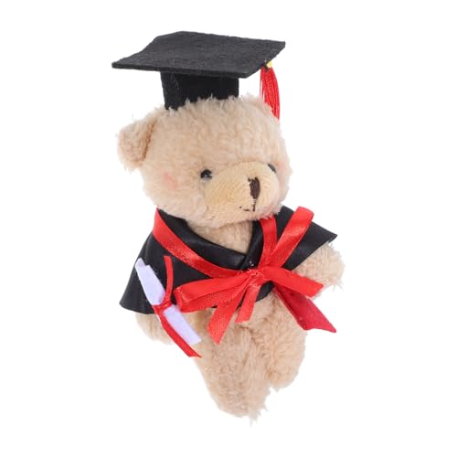 Milisten Mini-abschlussbär Deko Abschluss Kleiner Plüschbär Taschenbär Minibären Kuscheltier Hängender Bär Zum Abschluss Abschluss-stofftier Mini-plüsch-Grad-tierpuppe Plüschstoffe Brown von Milisten